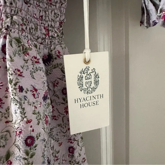 NWT TUCKERNUCK Hyacinth House Lilac Ruched Neck Cali Midi Dress Size Small S - Picture 7 of 13